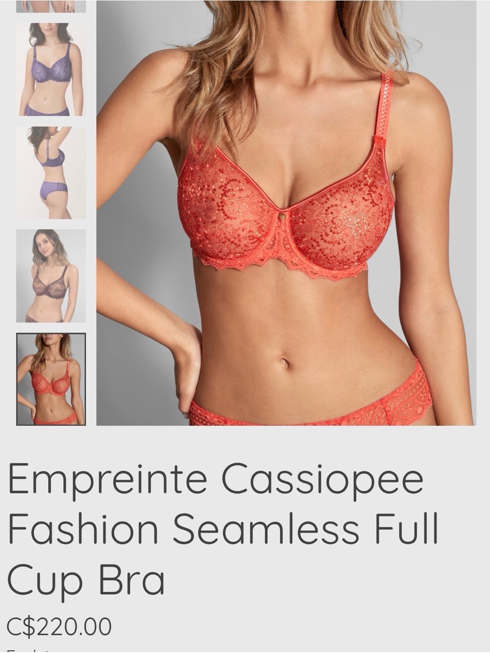 Empreinte Cassiopee Full Cup Bra 30G